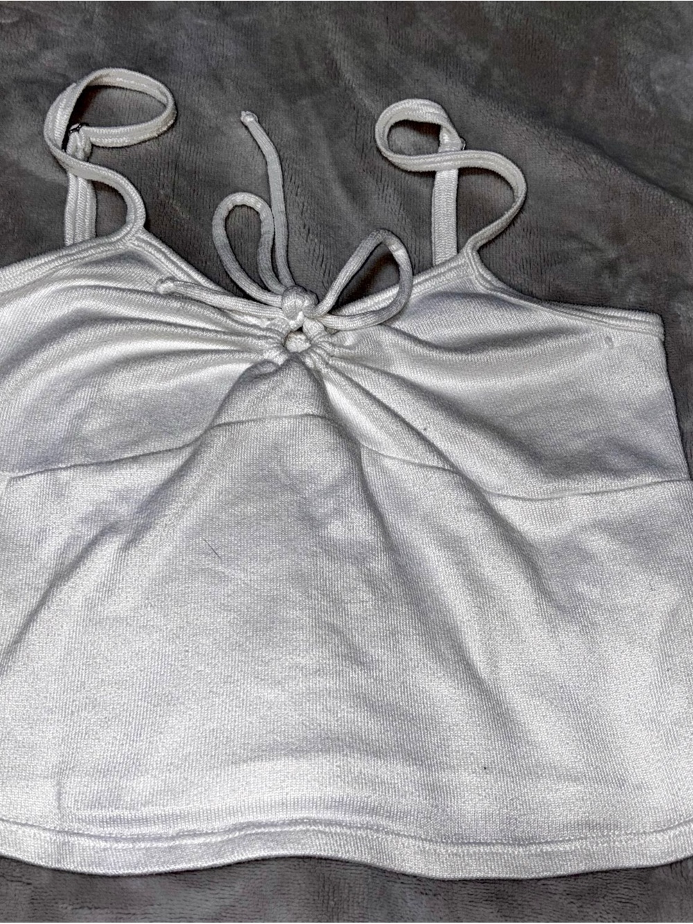 Gilly Hicks White Tie-Front Camisole